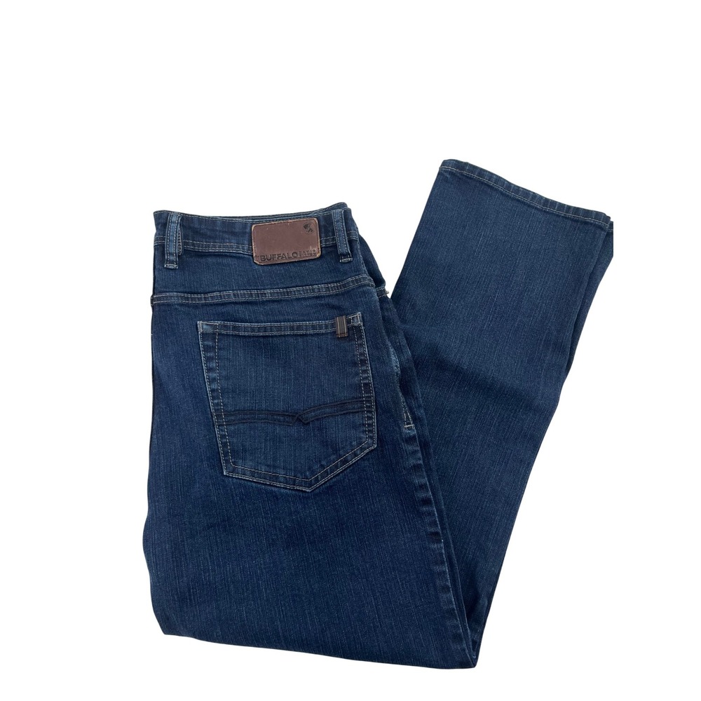 Buffalo David Bitton Jeans Mens 36x30 Dark Wash‎ Straight Leg Casual Denim Y2K